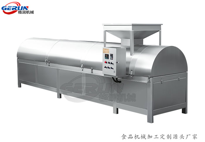 蒲公英根茶养生茶炒制机器设备-滚筒炒货机